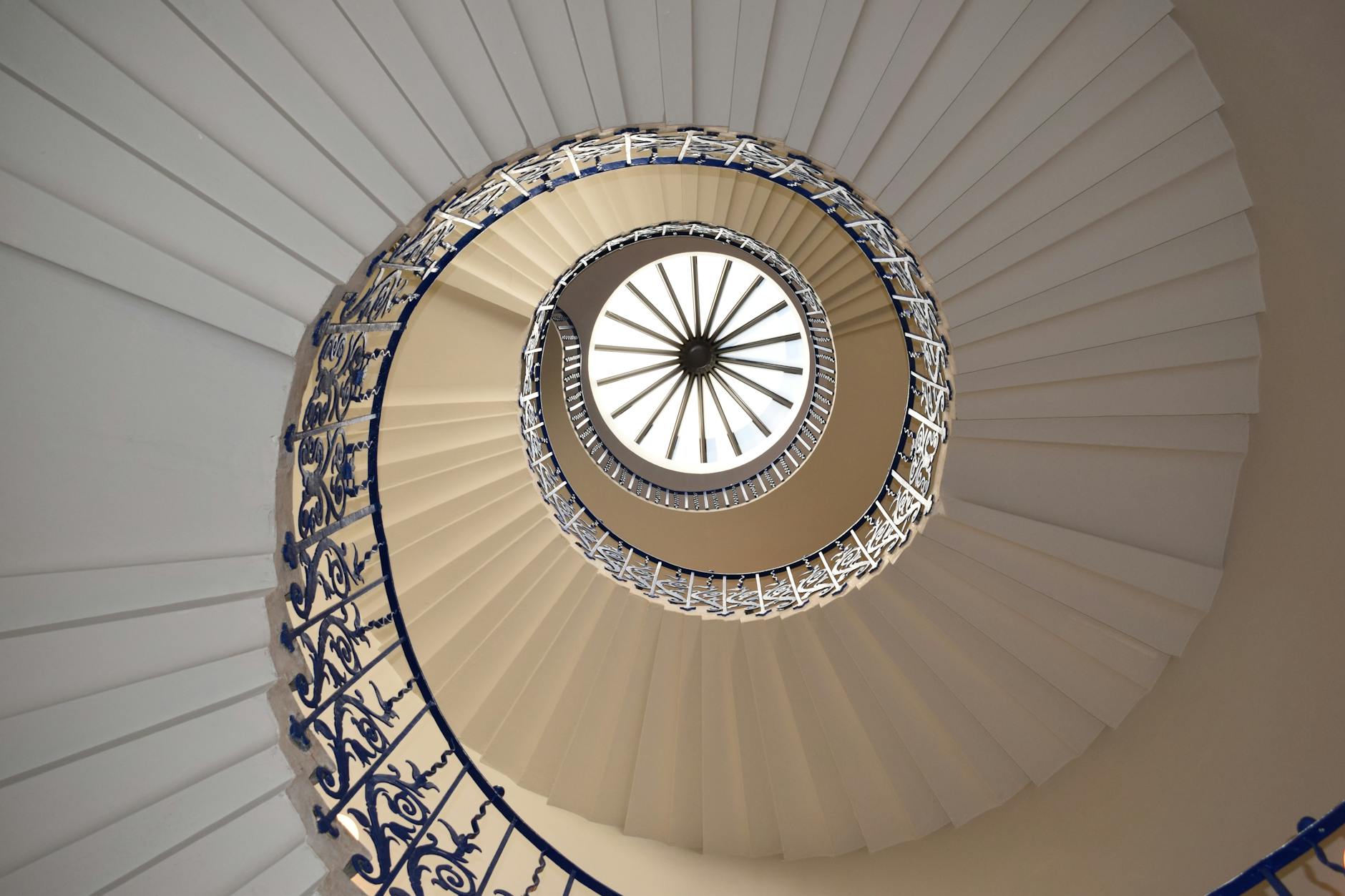 White Concrete Spiral Stairway