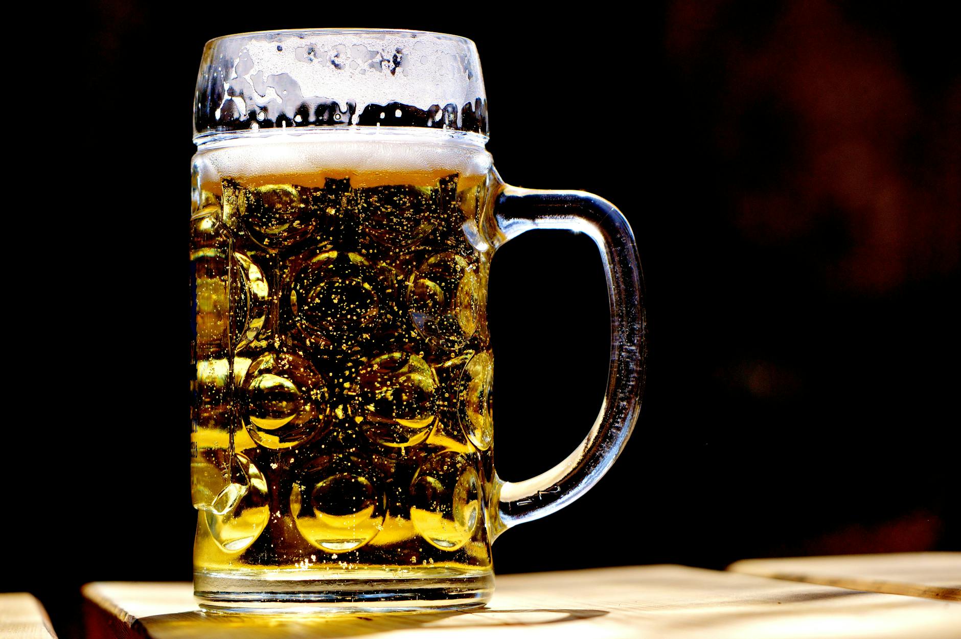 Clear Glass Mug With Beer