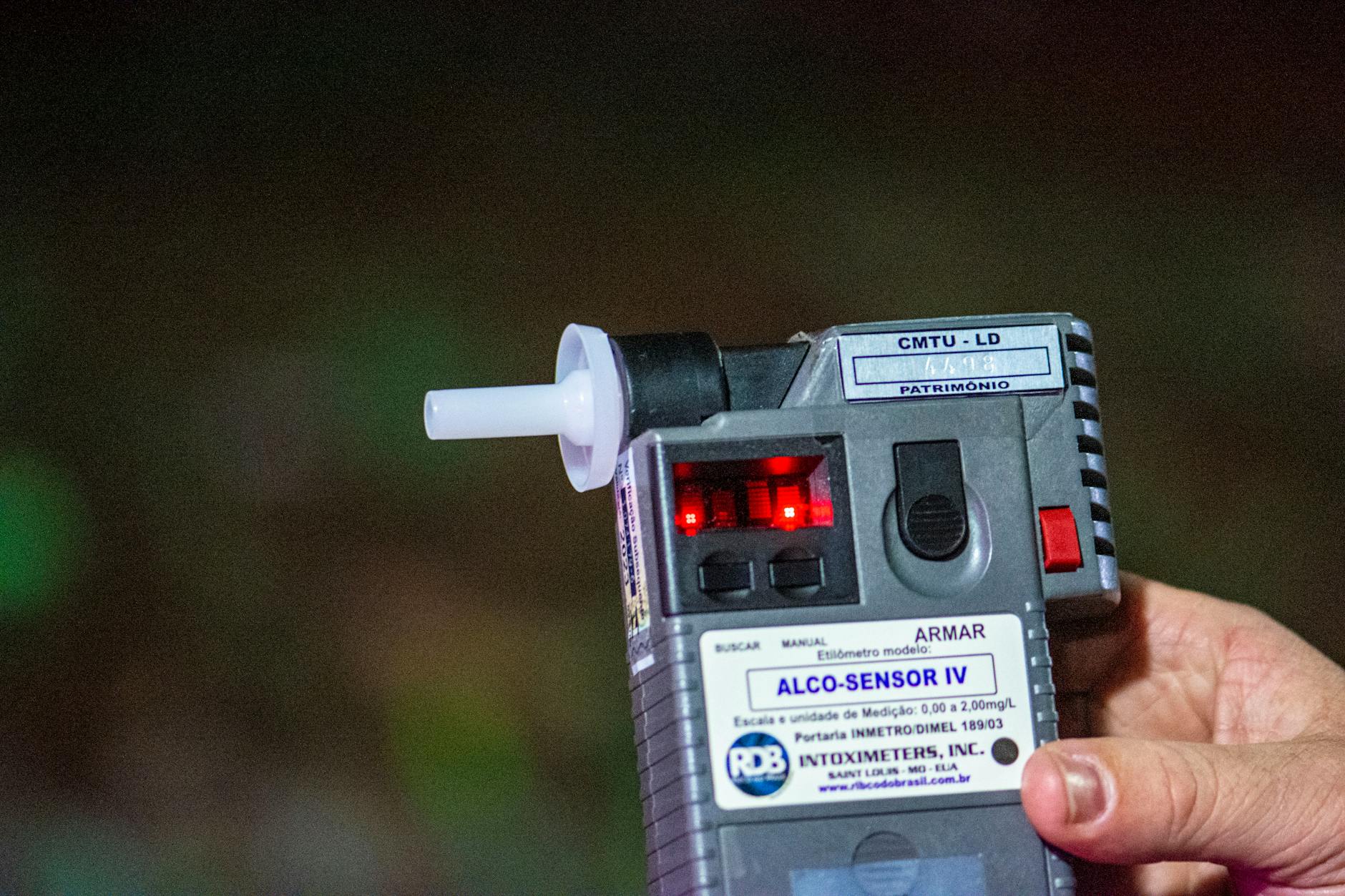 Close-up of a Breathalyzer