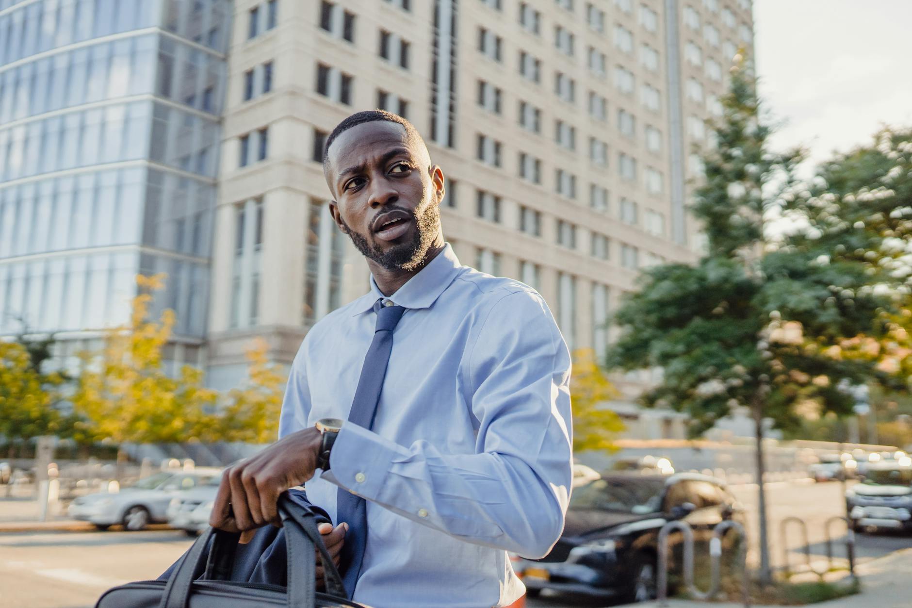 Businessman in Suit Outdoors