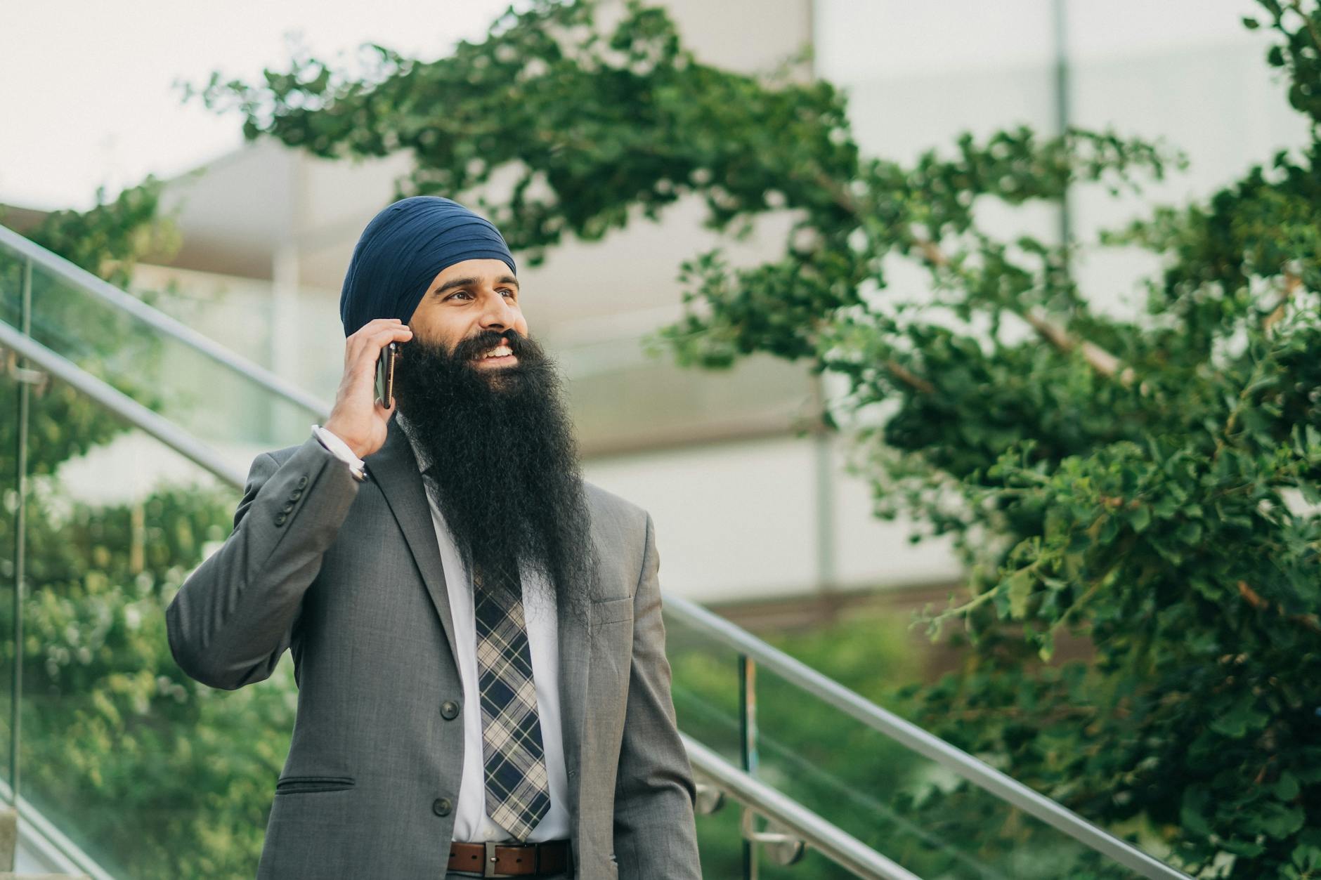 Businessman in Suit and Turban