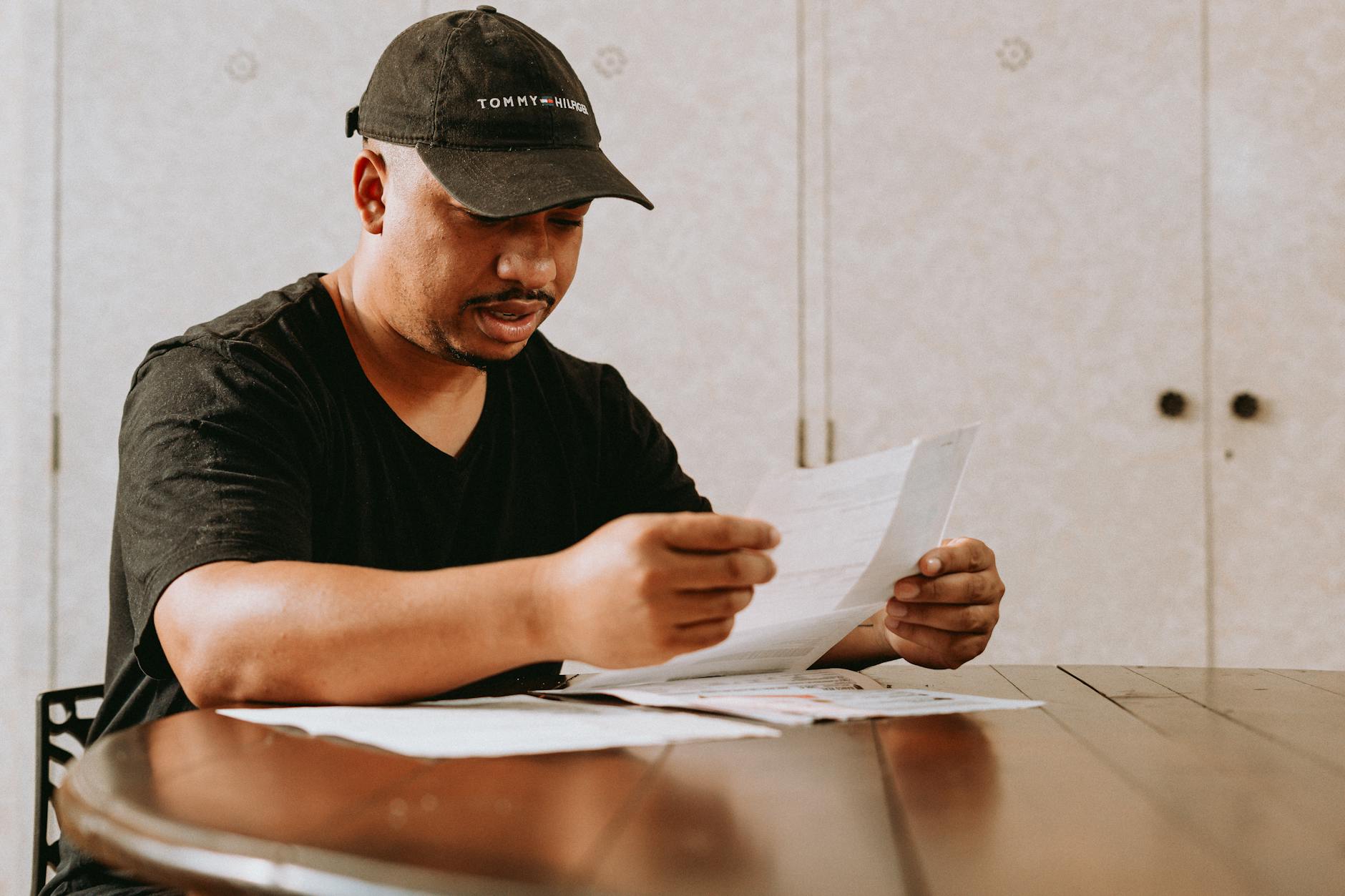 Father Looking at Test of his Child